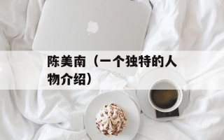 陈美南（一个独特的人物介绍）
