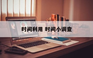 时间利用 时间小调查