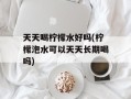 天天喝柠檬水好吗(柠檬泡水可以天天长期喝吗)