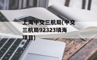 上海中交三航局(中交三航局92323填海项目)