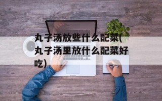 丸子汤放些什么配菜(丸子汤里放什么配菜好吃)