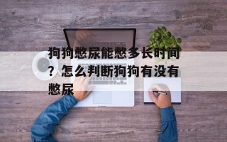 狗狗憋尿能憋多长时间？怎么判断狗狗有没有憋尿