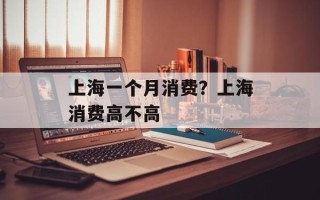 上海一个月消费？上海消费高不高