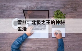 雪熊：北极之王的神秘生活