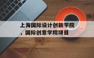 上海国际设计创新学院，国际创意学院项目