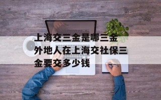 上海交三金是哪三金 外地人在上海交社保三金要交多少钱