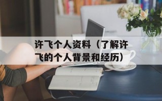 许飞个人资料（了解许飞的个人背景和经历）