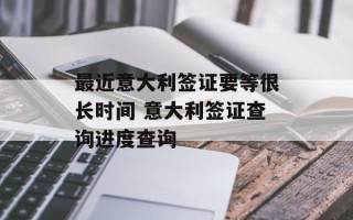 最近意大利签证要等很长时间 意大利签证查询进度查询