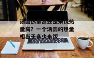 汤圆热量高还是米饭热量高？一个汤圆的热量相当于多少米饭
