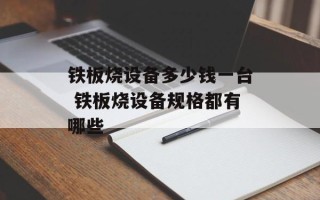 铁板烧设备多少钱一台 铁板烧设备规格都有哪些