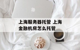 上海服务器托管 上海金融机房怎么托管