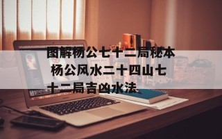 图解杨公七十二局秘本 杨公风水二十四山七十二局吉凶水法