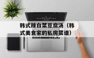 韩式辣白菜豆腐汤（韩式美食家的私房菜谱）