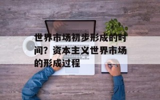 世界市场初步形成的时间？资本主义世界市场的形成过程