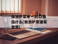 微波炉菜单一到12各指什么(微波炉菜谱家常菜)
