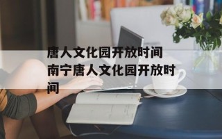 唐人文化园开放时间 南宁唐人文化园开放时间