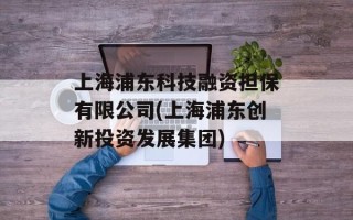 上海浦东科技融资担保有限公司(上海浦东创新投资发展集团)