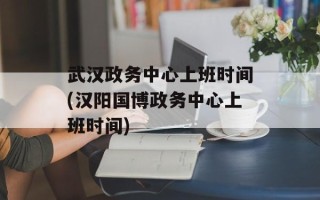 武汉政务中心上班时间(汉阳国博政务中心上班时间)