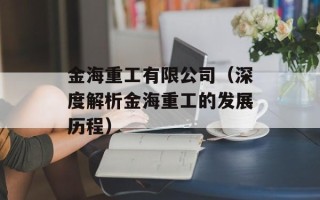 金海重工有限公司（深度解析金海重工的发展历程）