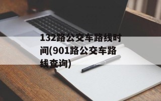 132路公交车路线时间(901路公交车路线查询)