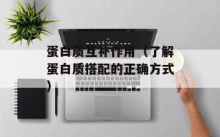 蛋白质互补作用（了解蛋白质搭配的正确方式）
