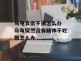 乌龟食欲不振怎么办 乌龟突然没有精神不吃饭怎么办