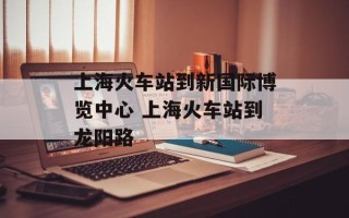 上海火车站到新国际博览中心 上海火车站到龙阳路