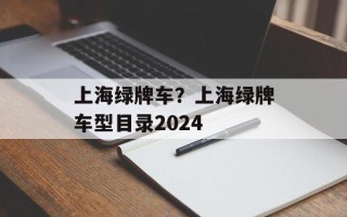 上海绿牌车？上海绿牌车型目录2024