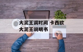 大泥王调时间 卡西欧大泥王说明书