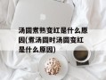 汤圆煮熟变红是什么原因(煮汤圆时汤圆变红是什么原因)