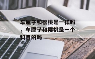 车厘子和樱桃是一样吗，车厘子和樱桃是一个科目的吗