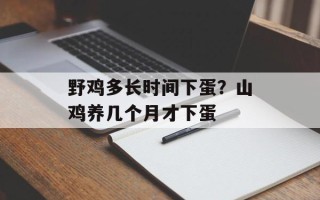 野鸡多长时间下蛋？山鸡养几个月才下蛋