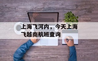 上海飞河内，今天上海飞越南航班查询
