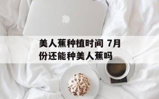 美人蕉种植时间 7月份还能种美人蕉吗