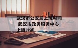 武汉市公安局上班时间 武汉市政务服务中心上班时间