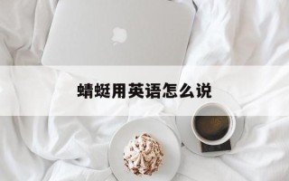 蜻蜓用英语怎么说