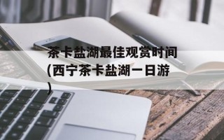 茶卡盐湖最佳观赏时间(西宁茶卡盐湖一日游)