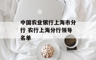 中国农业银行上海市分行 农行上海分行领导名单