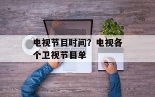 电视节目时间？电视各个卫视节目单
