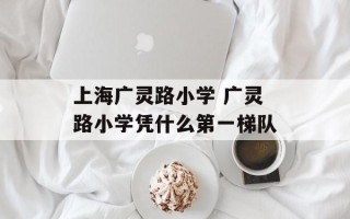 上海广灵路小学 广灵路小学凭什么第一梯队