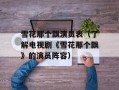雪花那个飘演员表（了解电视剧《雪花那个飘》的演员阵容）