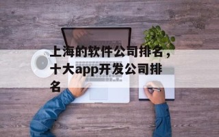 上海的软件公司排名，十大app开发公司排名